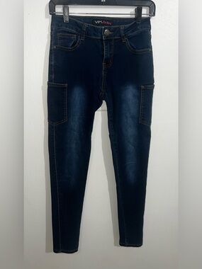 Women's Dark Blue Cargo Skinny Jeans